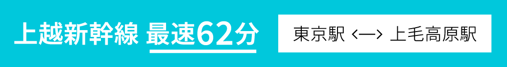 上越新幹線最速62分 東京駅⇔上毛高原駅